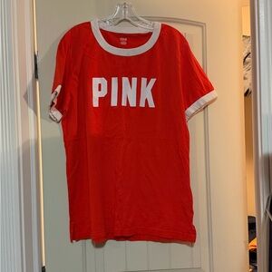 PINK Victoria's Secret Red and White Tee